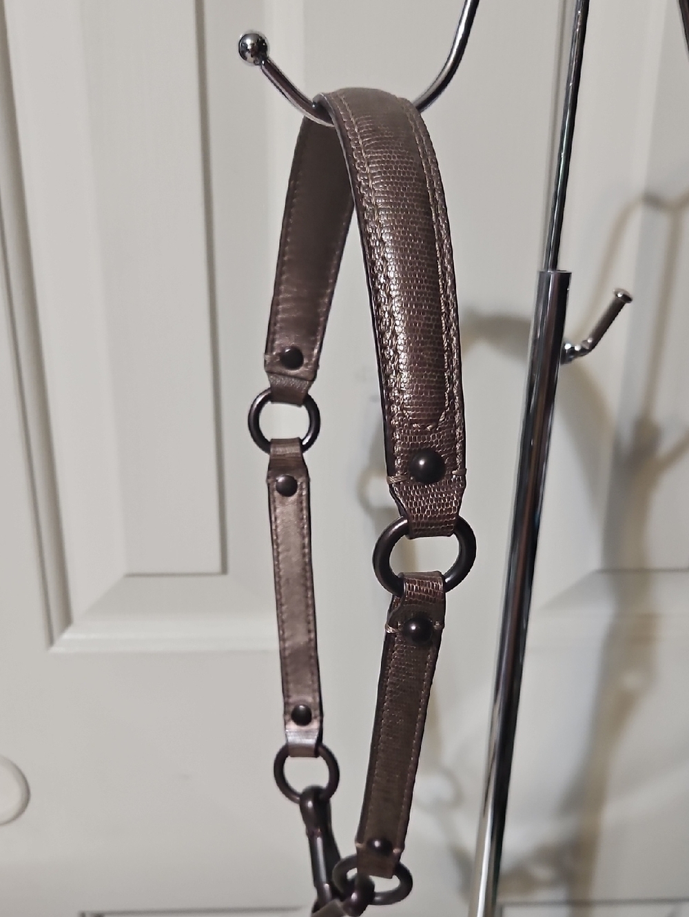 Coach EUC Metallic Bronze Leather Shoulder Bag Strap